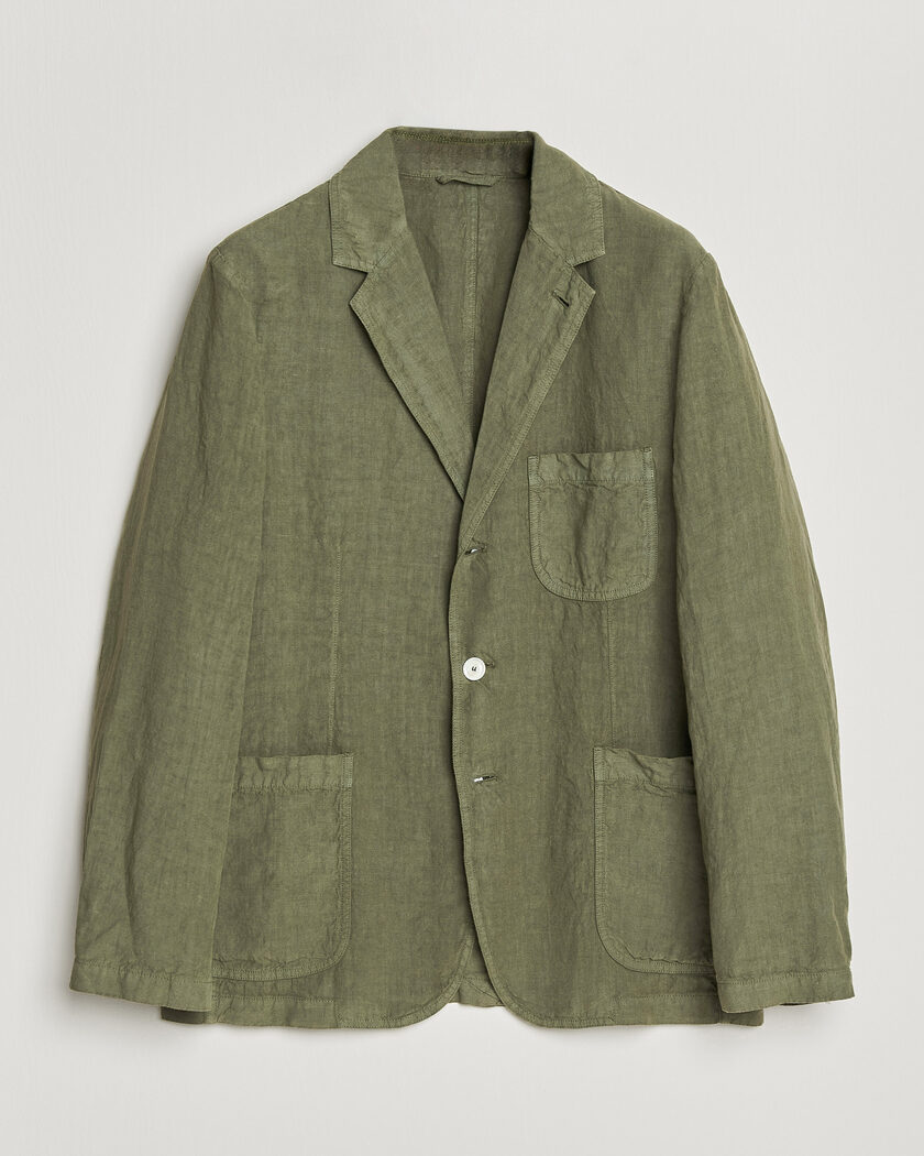 Aspesi Samuraki Linen Blazer Military – Grün