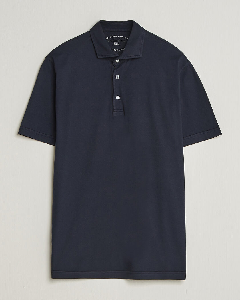 Fedeli Zero Organic Cotton Polo Navy – Blau