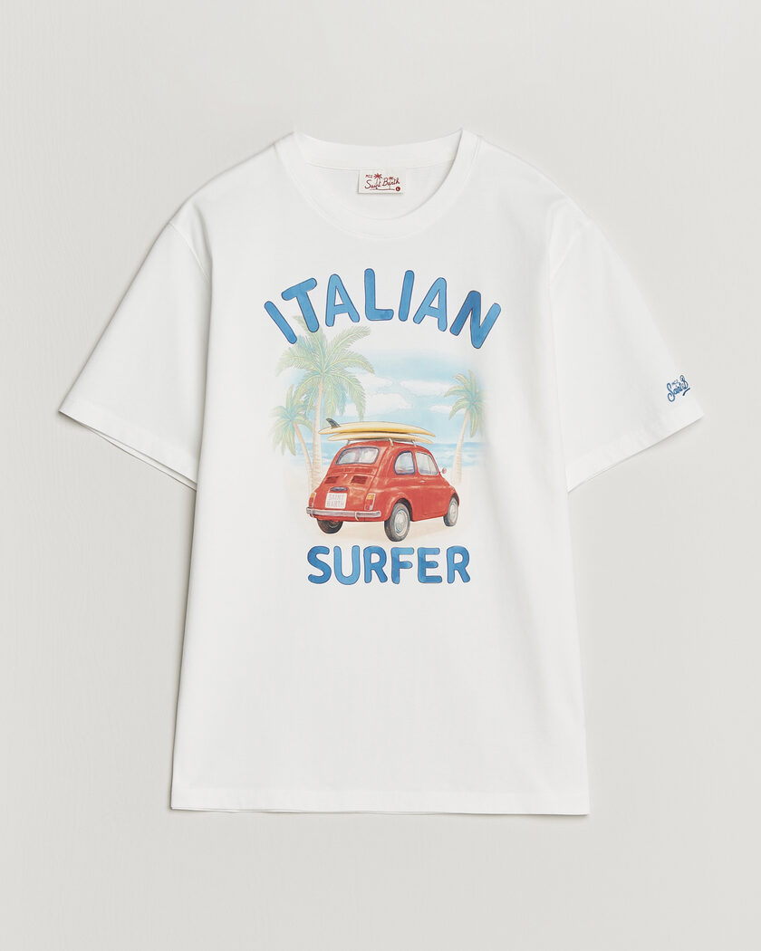 MC2 Saint Barth Printed Cotton T-Shirt Italian Surfer – Weiß