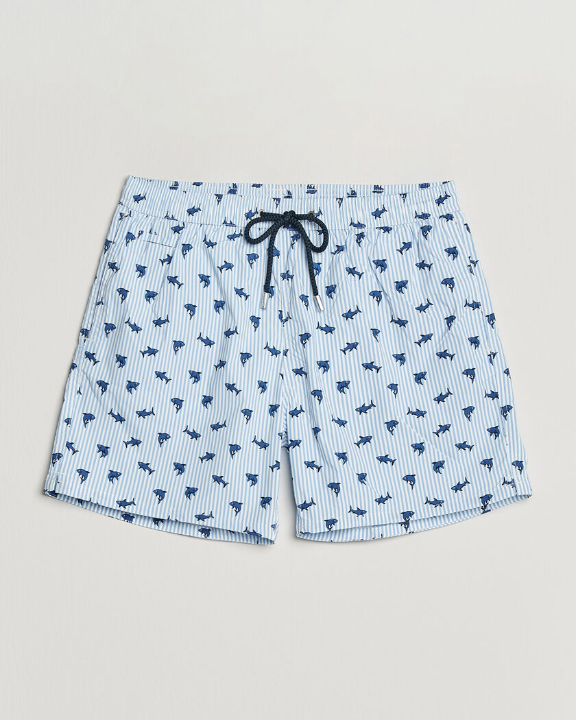 MC2 Saint Barth Printed Swim Shorts Blue Sharks – Blau