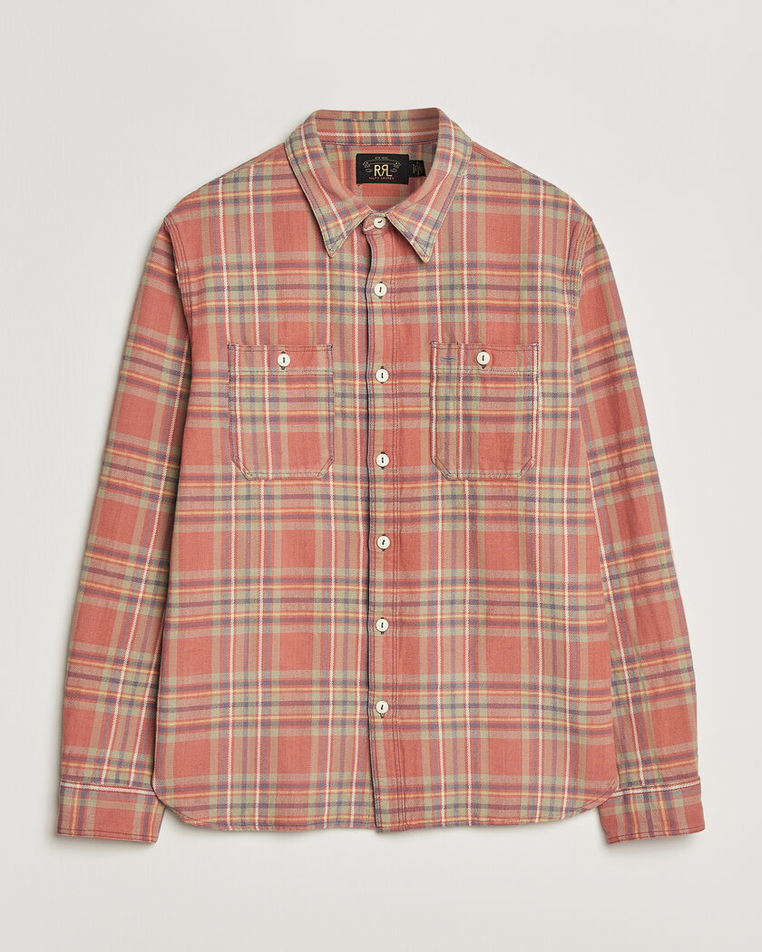 RRL Cameron Double Pocket Shirt Red/Blue Check – Mehrfarbig