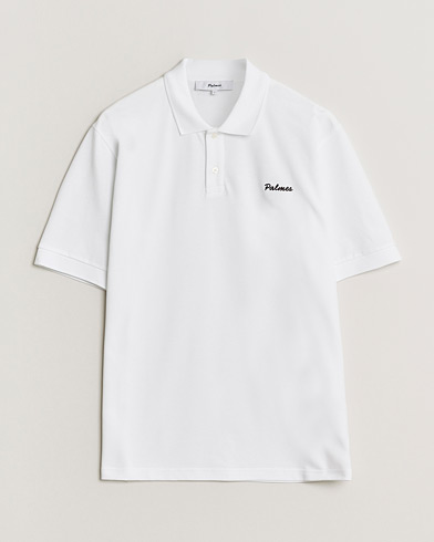 Palmes Stitch Piquet Polo White – Weiß