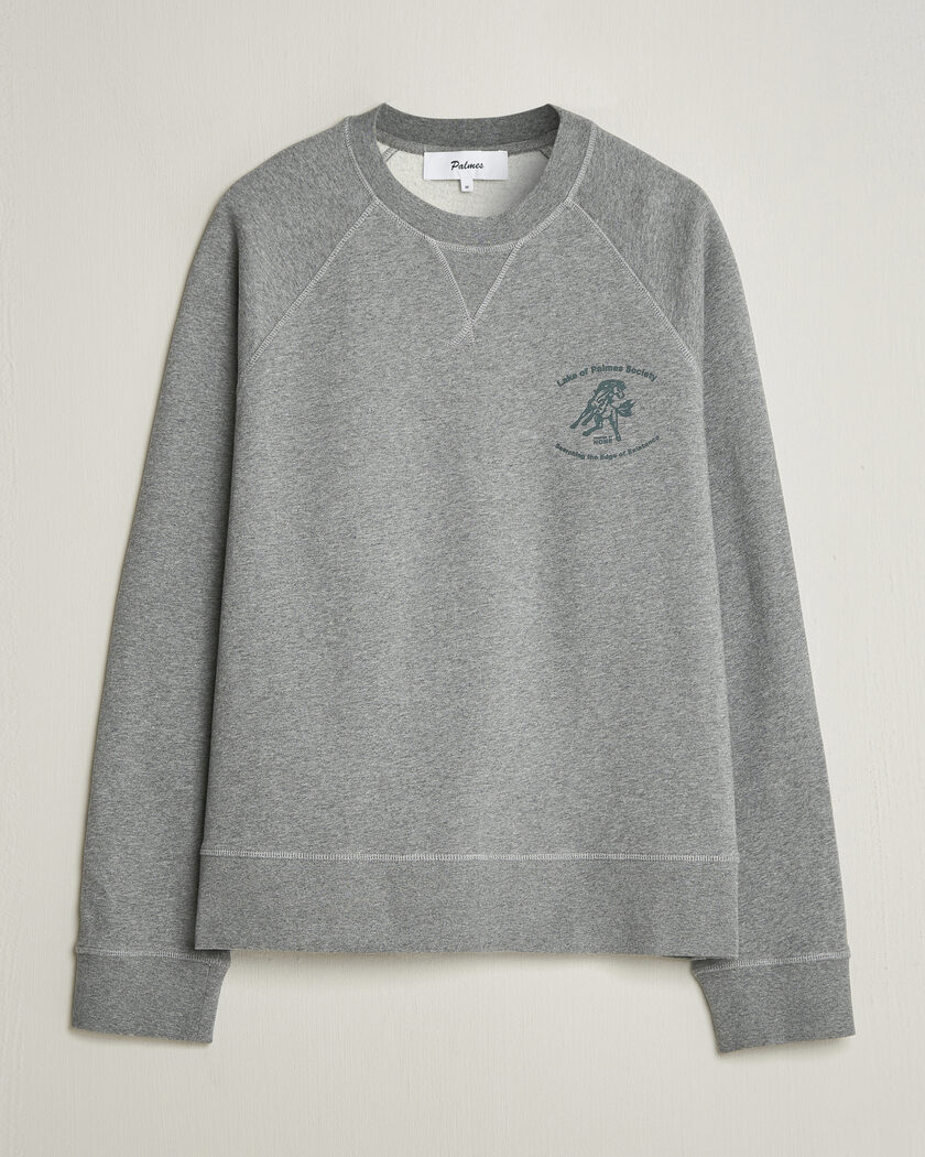 Palmes Lake Raglan Sweatshirt Grey Melange – Grau