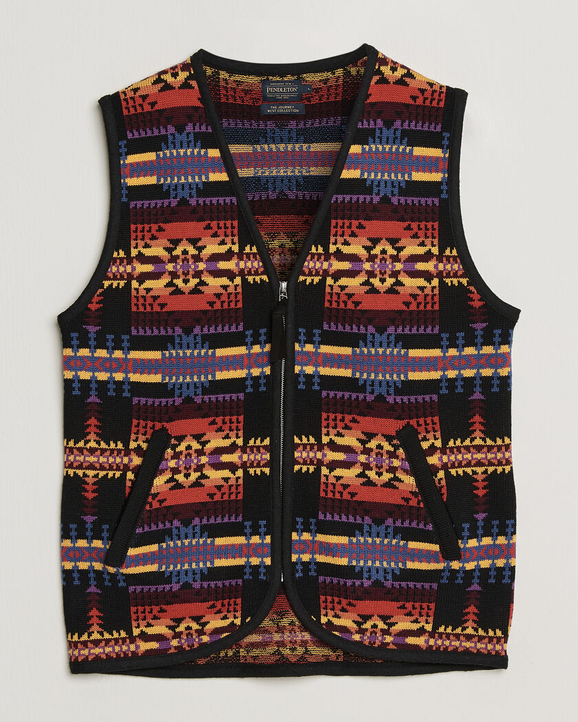 Pendleton Jacquard Vest Black – Mehrfarbig
