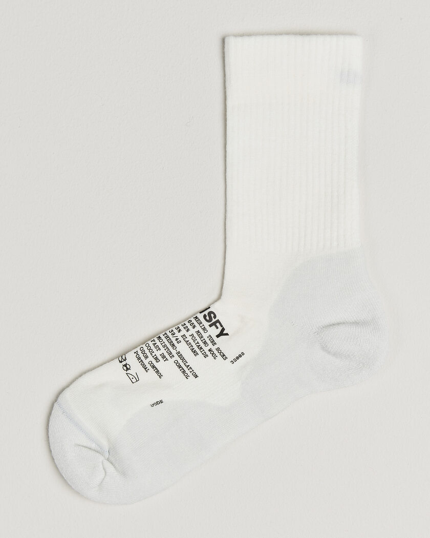 Satisfy Merino Tube Socks White – Weiß