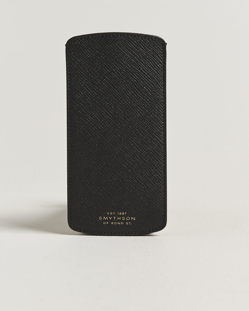 Smythson Panama Glasses Case Black – Schwarz