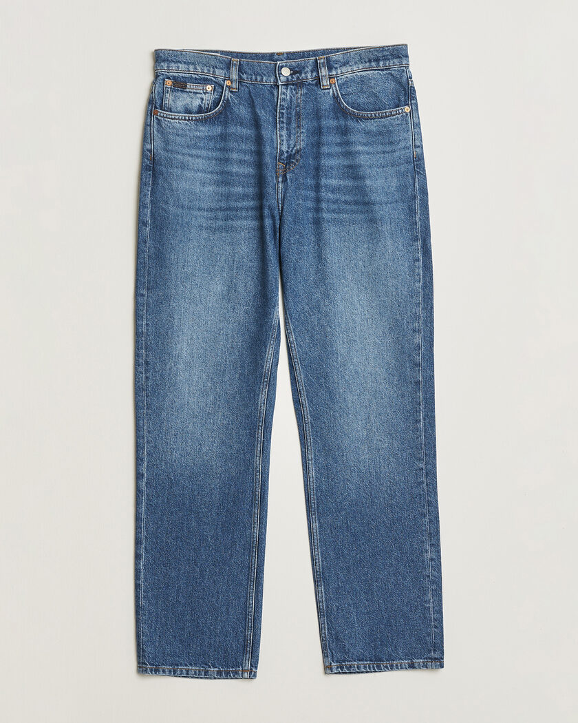  GANT Straight Fit Jeans Mid Blue Worn In – Blau