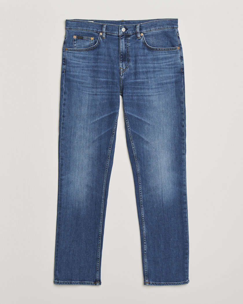 GANT Regular Fit Jeans Mid Blue Broken In – Blau