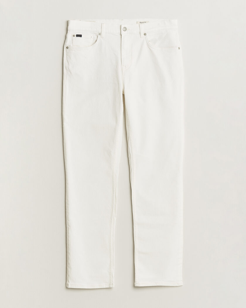 GANT Regular Fit Jeans Eggshell – Weiß