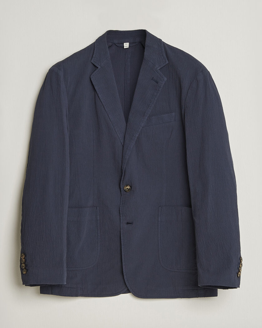 Gant Garment Dyed Seersucker Blazer Evening Blue – Blau