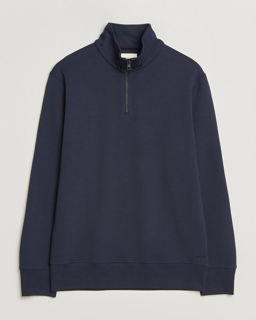 GANT Interlock Half Zip Evening Blue – Blau