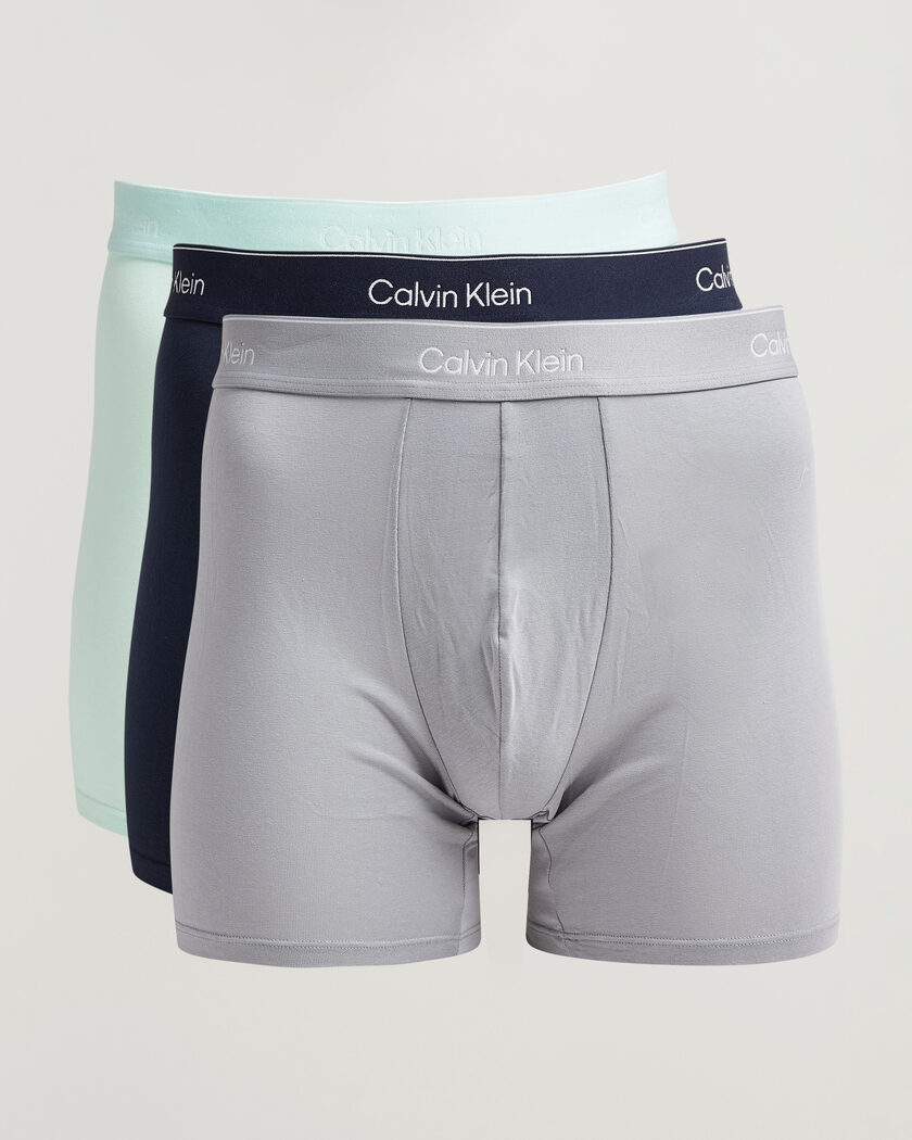 Calvin Klein 3-Pack Icon Cotton Stretch Boxer Brief Black/Grey/Green – Mehrfarbig