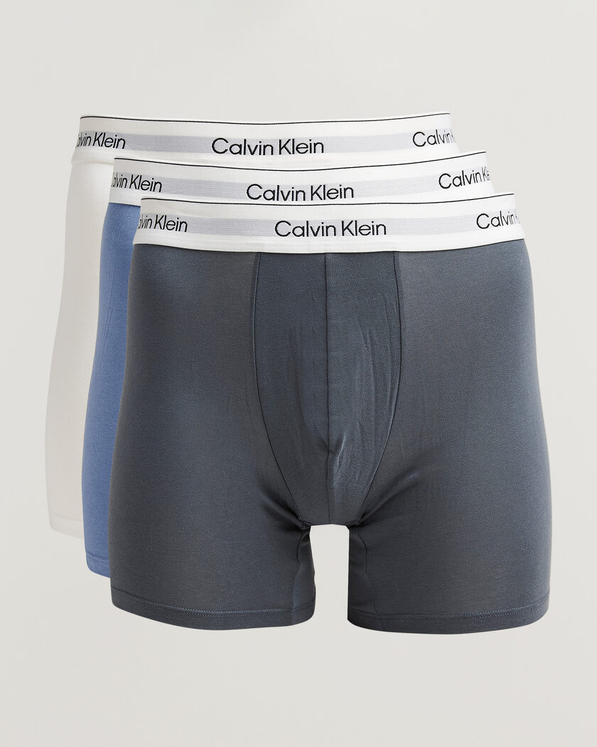 Calvin Klein 3-Pack Icon Cotton Stretch Boxer Brief Grey/Blue/White – Mehrfarbig
