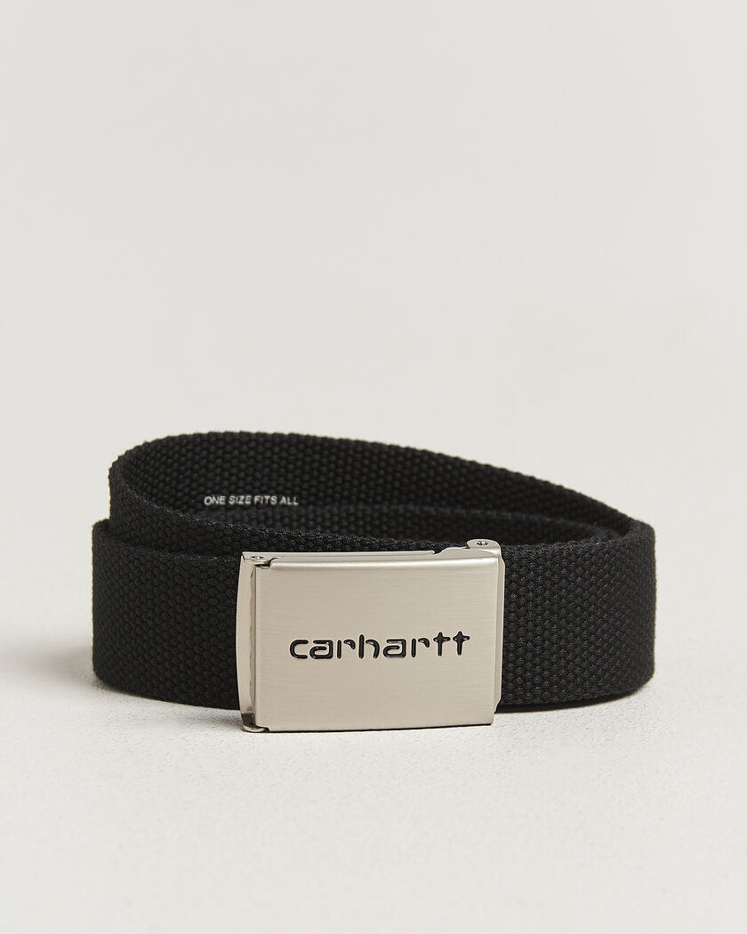 Carhartt WIP Clip Belt Chrome Black – Schwarz