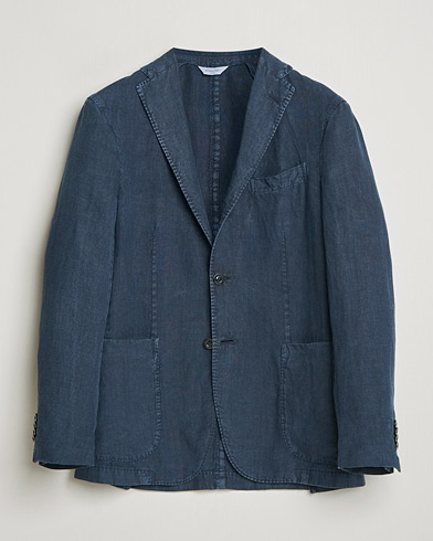 Boglioli K Jacket Linen Blazer Navy – Blau