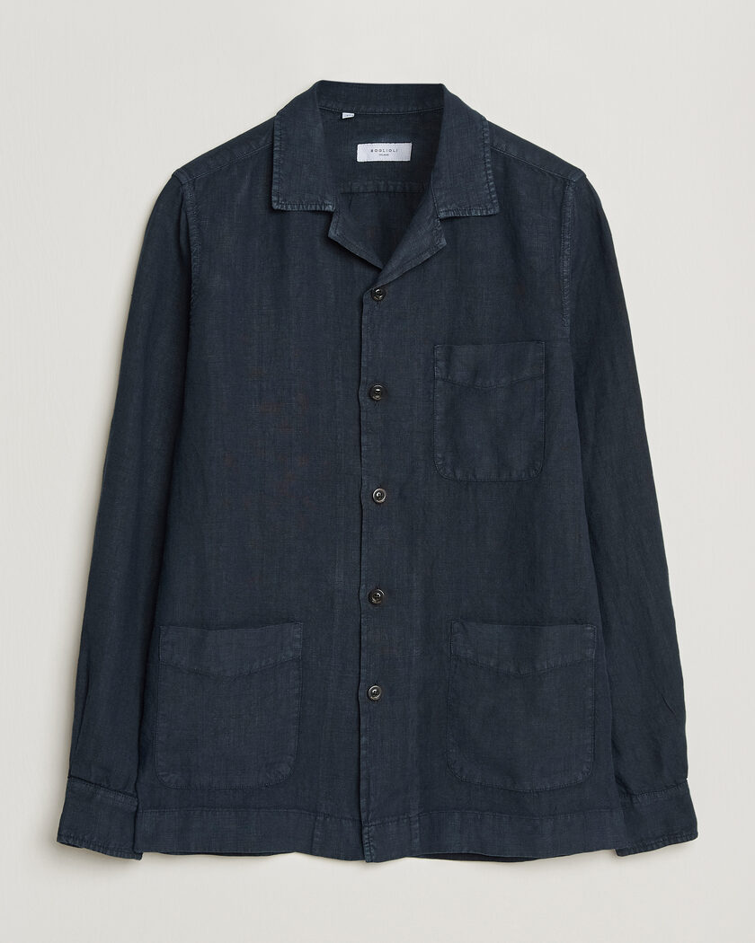 Boglioli Linen Painter Jacket Navy – Blau