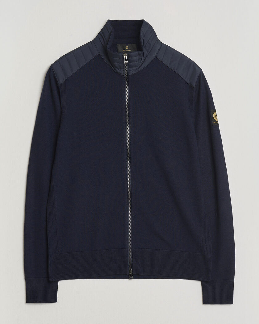 Belstaff Kelby Knitted Full Zip Dark Ink – Blau