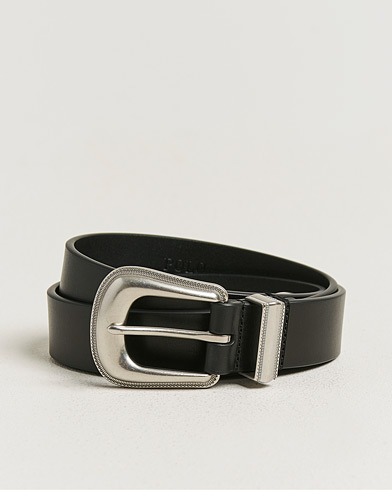 Polo Ralph Lauren Western Leather Belt Black – Schwarz