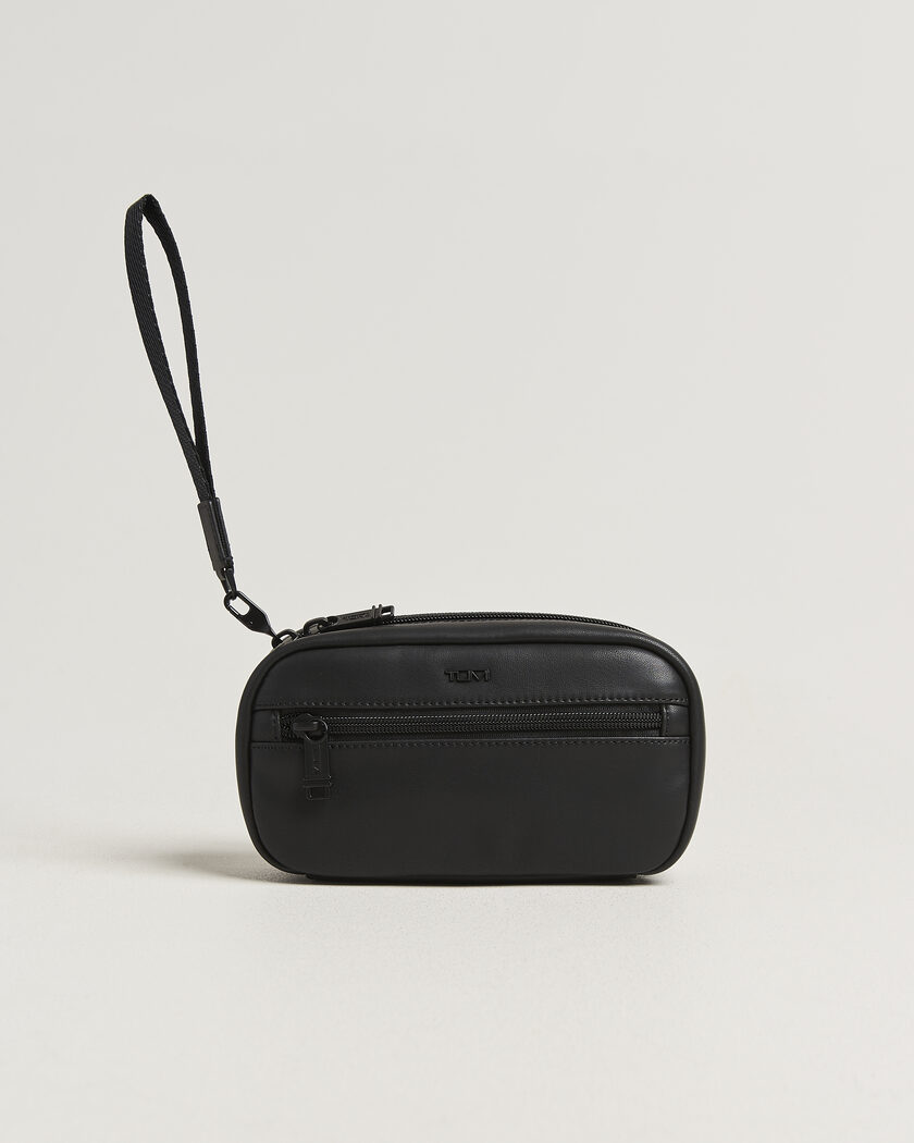 TUMI Leather Zip-Around Case Black – Schwarz