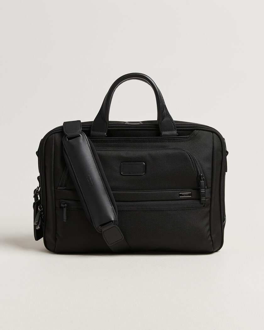 TUMI Alpha 4 Medium Briefcase Black – Schwarz