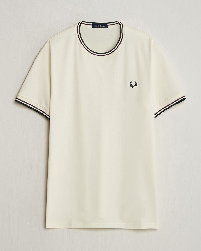 Fred Perry Twin Tipped T-Shirt Ecru – Weiß