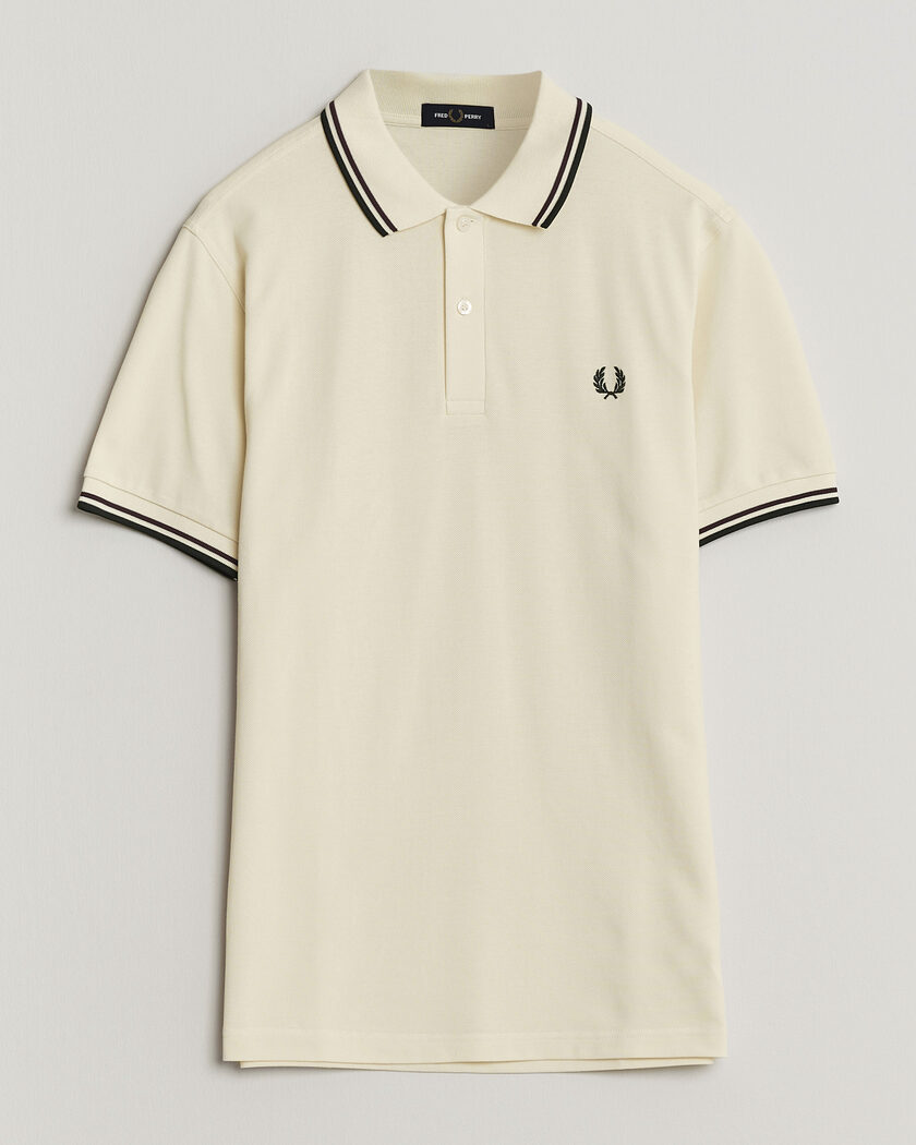 Fred Perry Twin Tipped Polo Shirt Ecru – Weiß