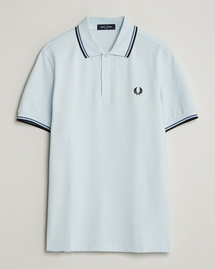 Fred Perry Twin Tipped Polo Shirt Light Ice – Blau