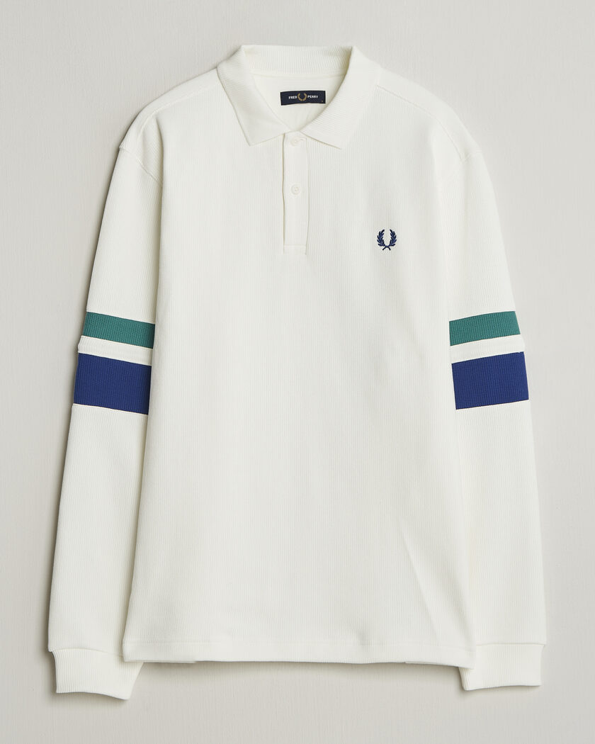 Fred Perry Tipped Sleeve Rugger Snow White – Weiß