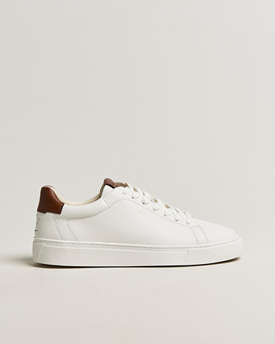 GANT Mc Julien Leather Sneaker White/Dark Tan – Weiß