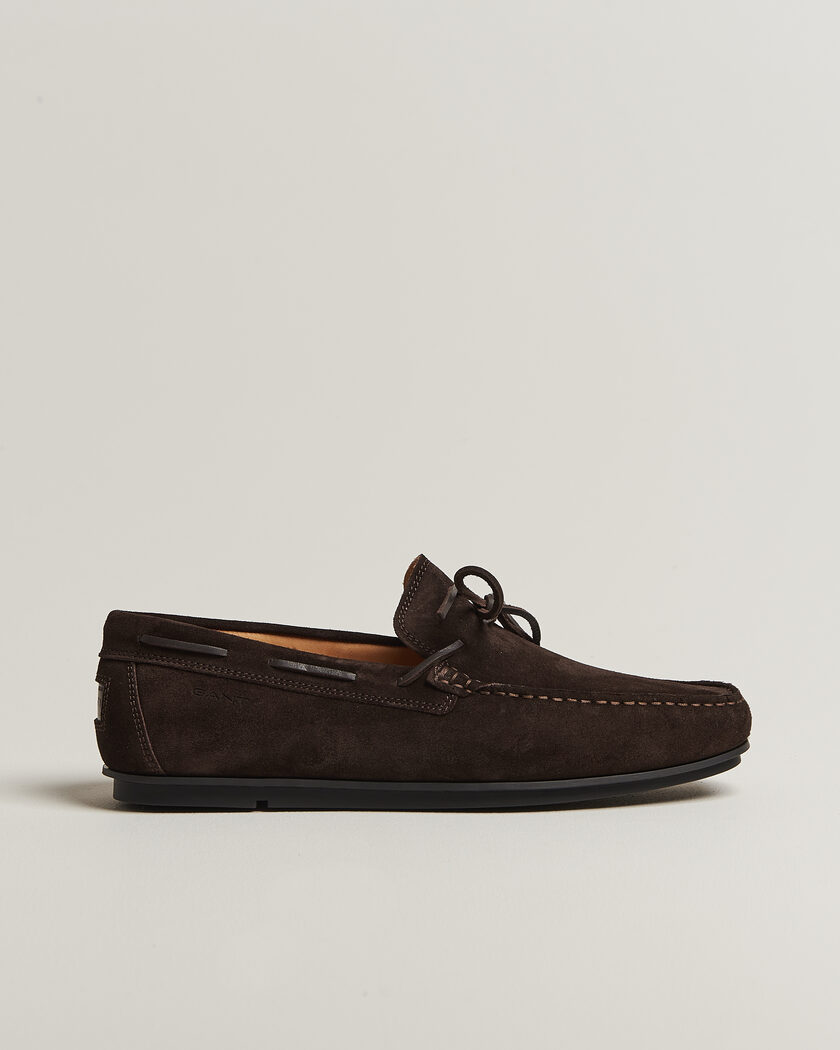GANT Wilmon Laced Suede Car Shoe Dark Brown – Braun