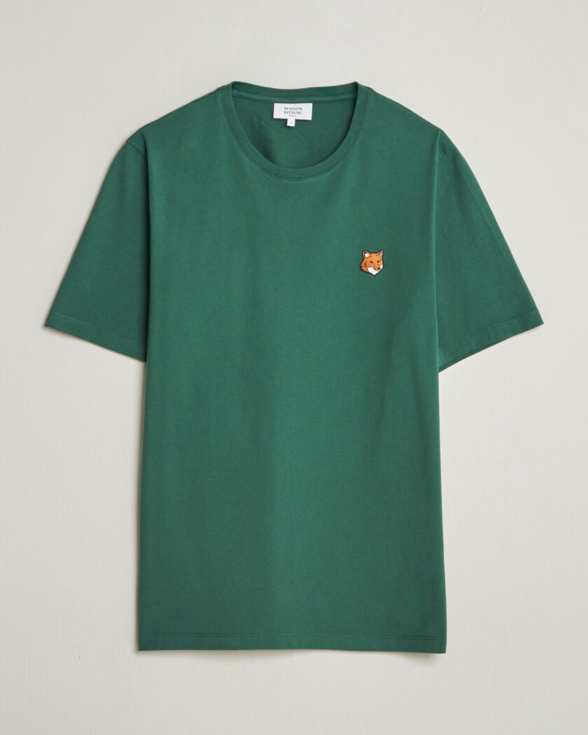 Maison Kitsuné Fox Head T-Shirt Bottle Green – Grün