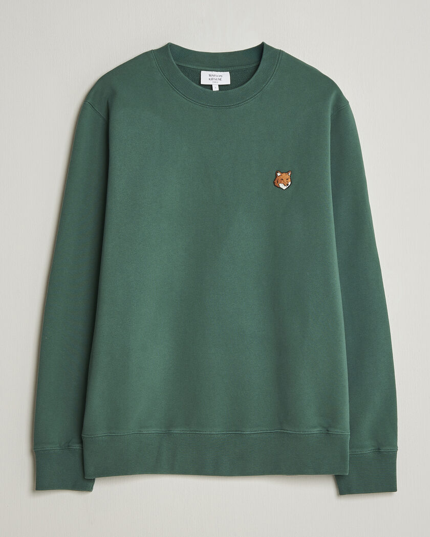 Maison Kitsuné Fox Head Sweatshirt Bottle Green – Grün
