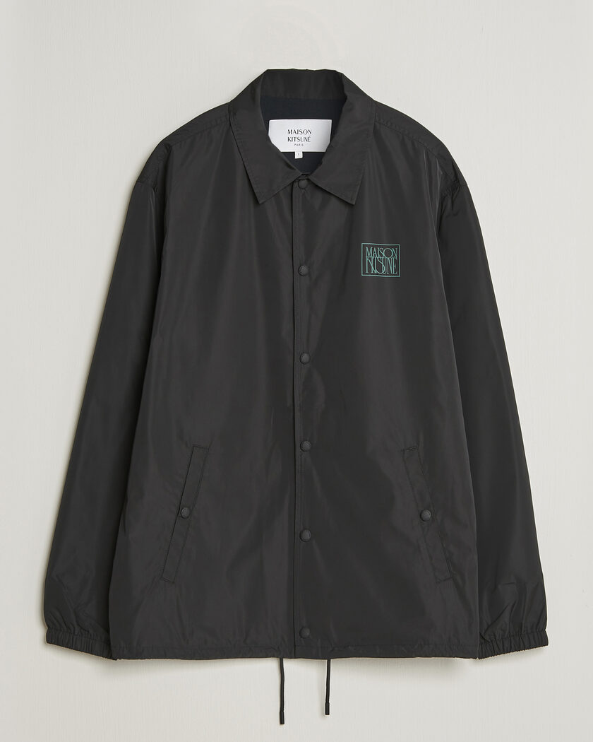 Maison Kitsuné Tonal Fox Head Coach Jacket Black – Schwarz