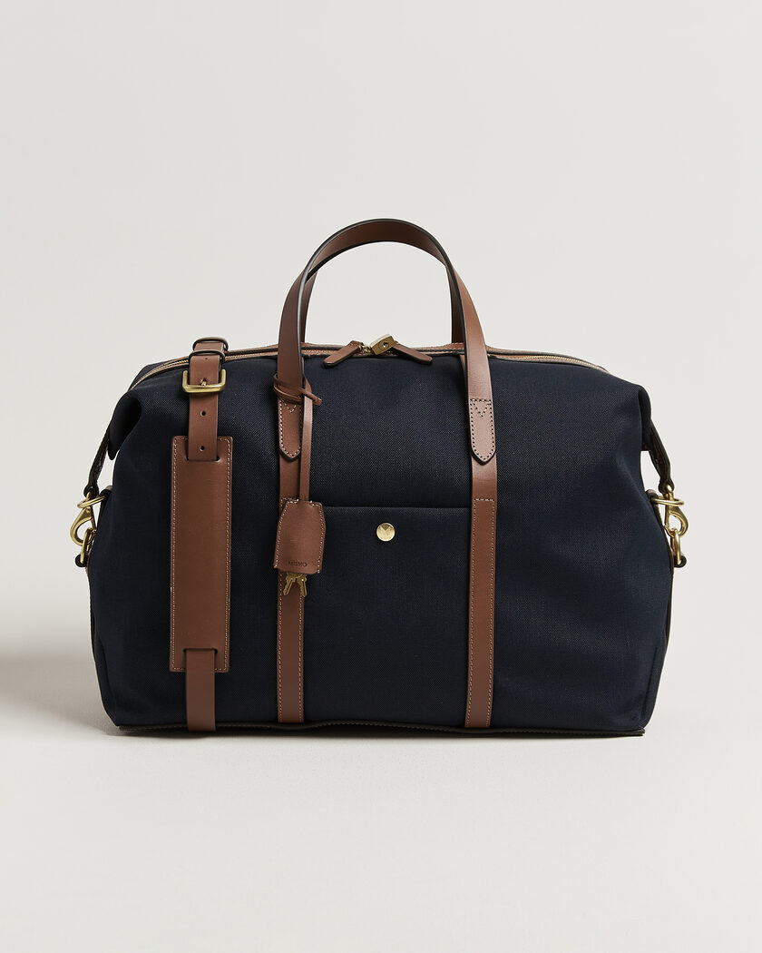 Mismo M/S Avail 48h Nylon Weekendbag Deep Sea Blue/Cuoio – Blau