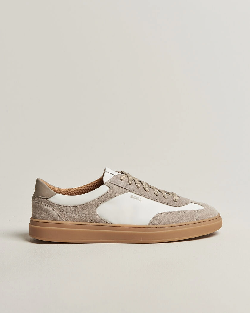BOSS BLACK Kieran Suede/Nylon Sneaker Medium Beige – Beige