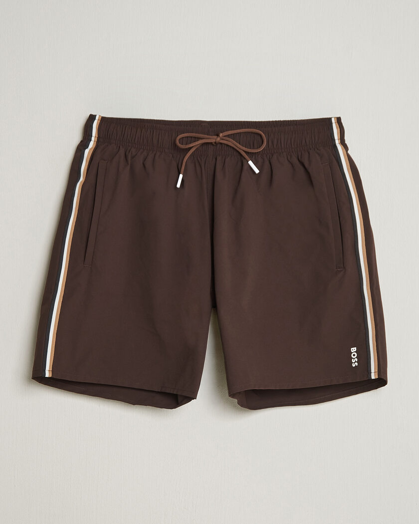 BOSS BLACK Iconic Swimshorts Dark Brown – Braun