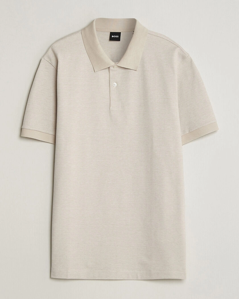 BOSS BLACK Parlay Jersey Polo Open Beige – Beige