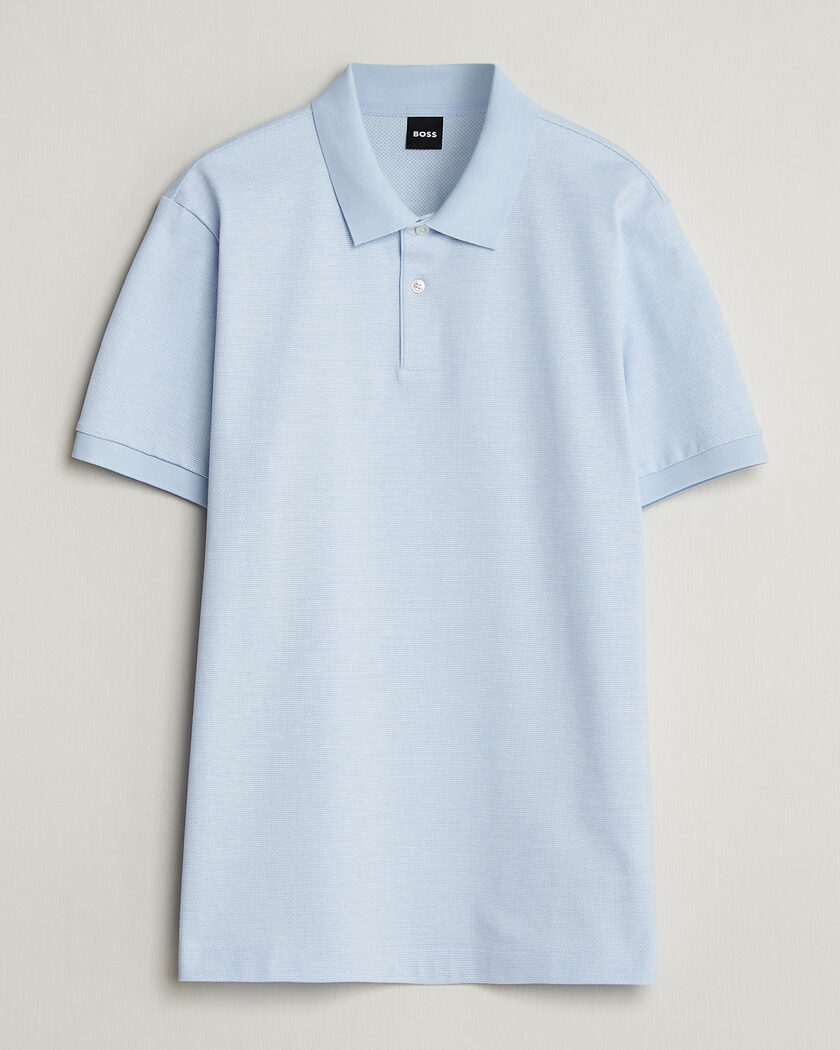 BOSS BLACK Parlay Jersey Polo Light Blue – Blau