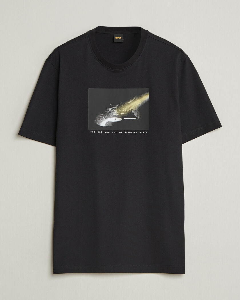 BOSS ORANGE DJ Printed Crew Neck T-Shirt Black – Schwarz
