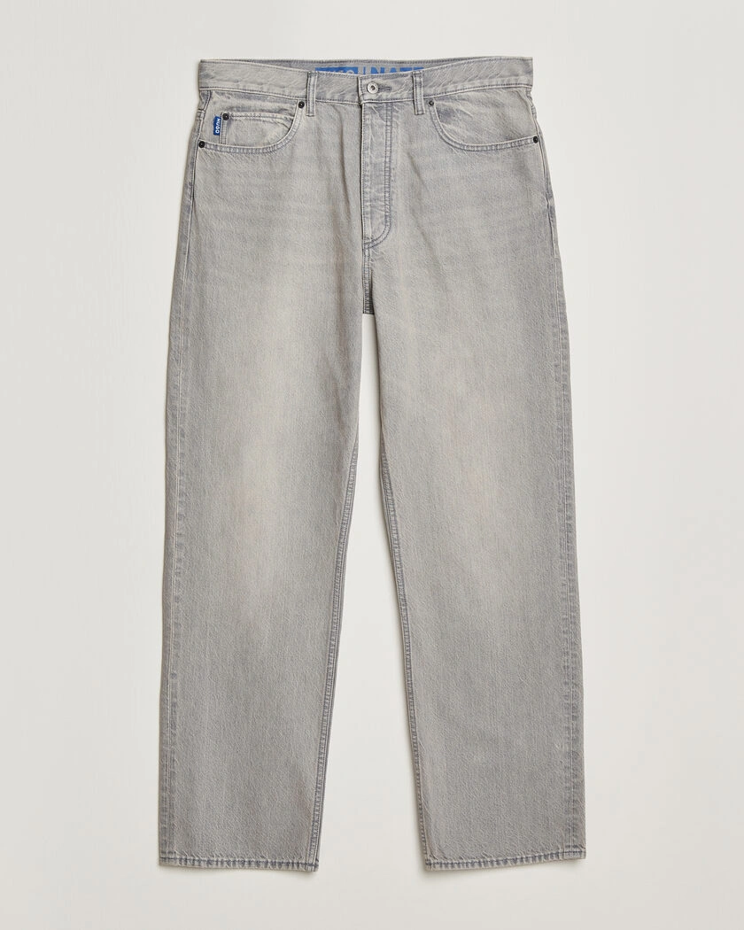 HUGO Nate Baggy Fit Jeans Medium Grey – Grau