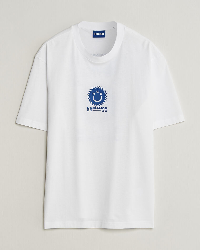 HUGO Nunarix Printed Crew Neck T-Shirt White – Weiß