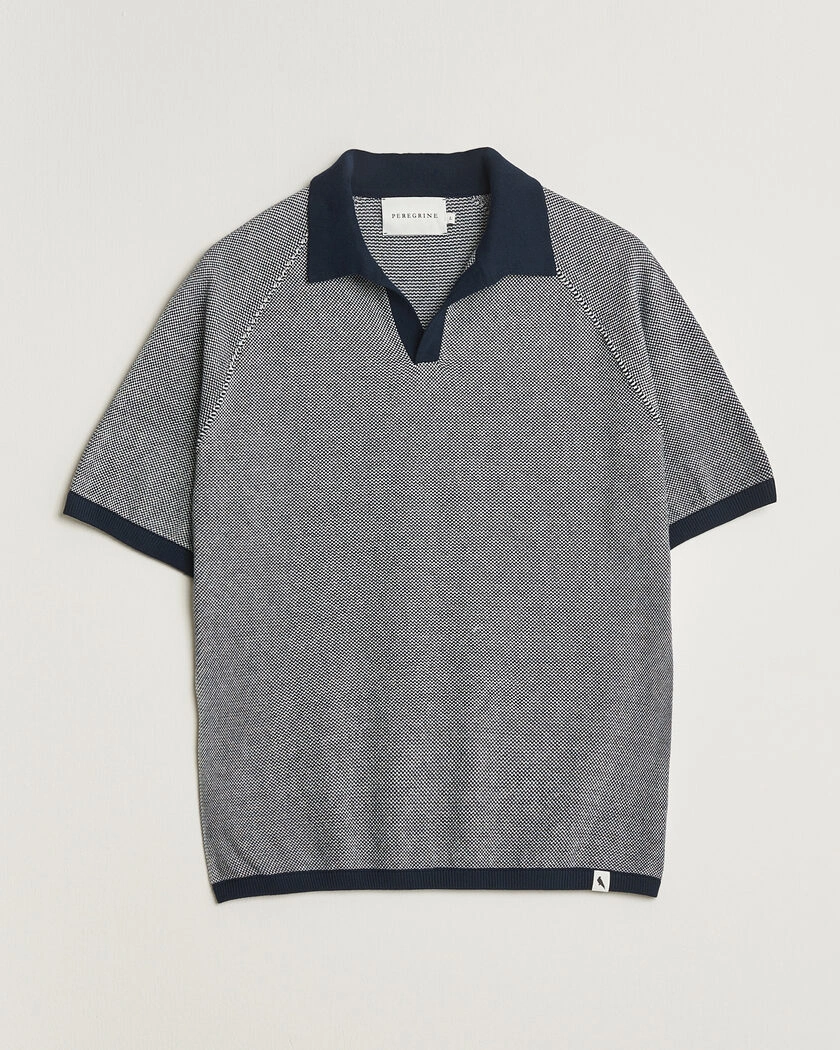 Peregrine Lynton Cotton Polo Navy – Blau