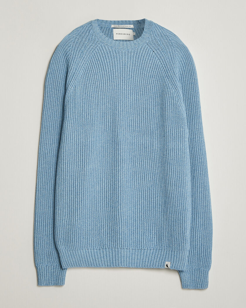 Peregrine Harry Organic Cotton Sweater Ocean – Blau