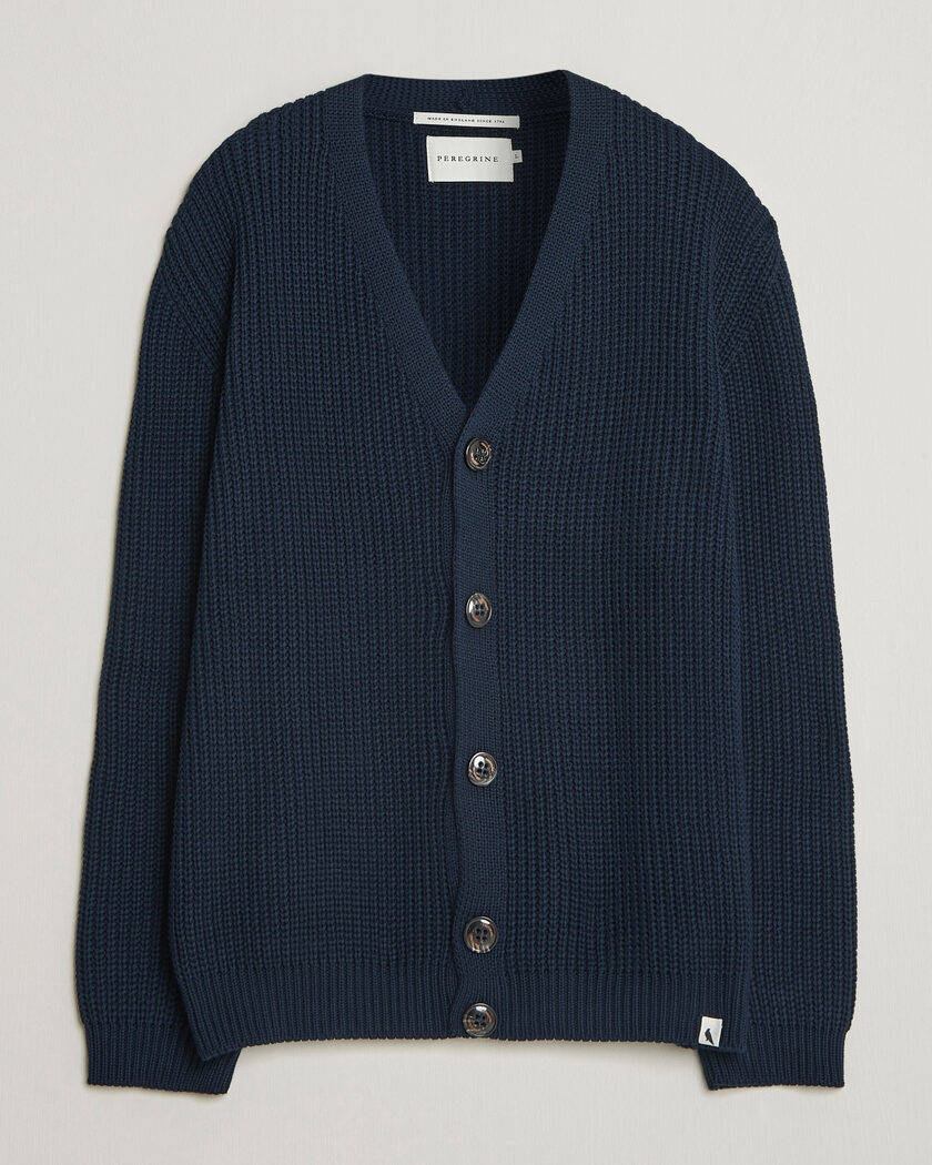 Peregrine River Cotton Cardigan Navy – Blau