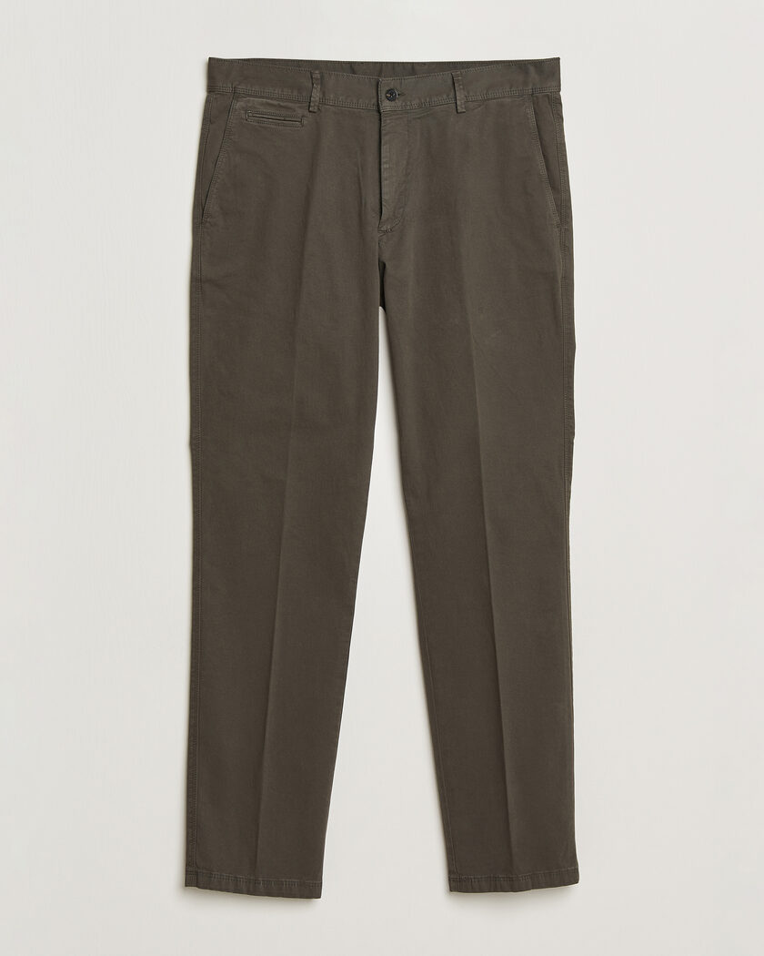 Oscar Jacobson Danik Cotton Trousers Olive – Grün