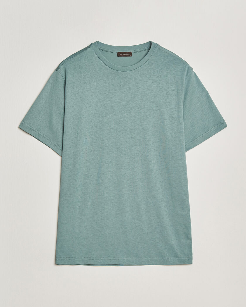 Oscar Jacobson Kim Lyocel/Cotton T-Shirt Soft Green – Grün