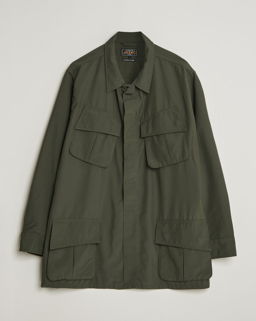 BEAMS PLUS MIL Fatigue Jacket Olive – Grün