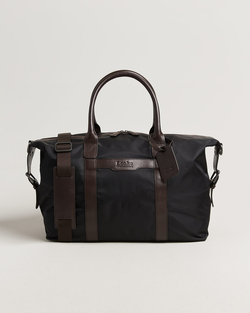 Loake Shoemakers Gower Nylon/Leather Holdall Black – Schwarz