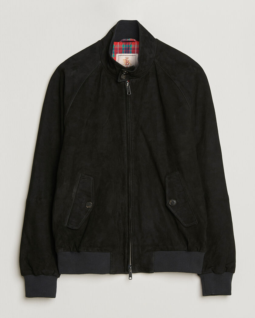 Baracuta G9 Suede Jacket Black – Schwarz