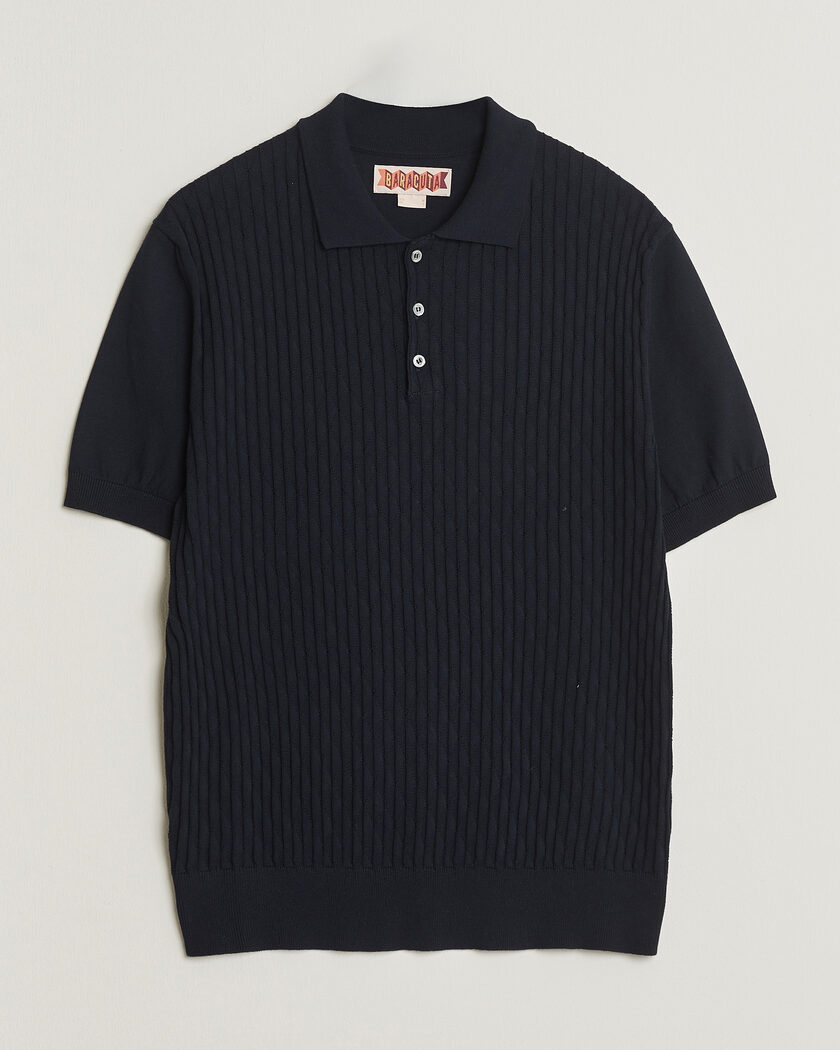 Baracuta Pattern Stich Polo Navy – Blau